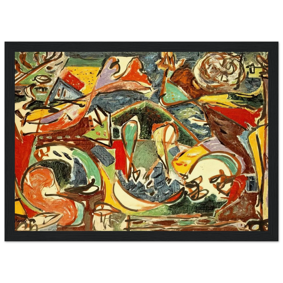 THE KEY Framed Poster | Jackson Pollock Framed Prints Wall Art | Jackson Pollock Store
