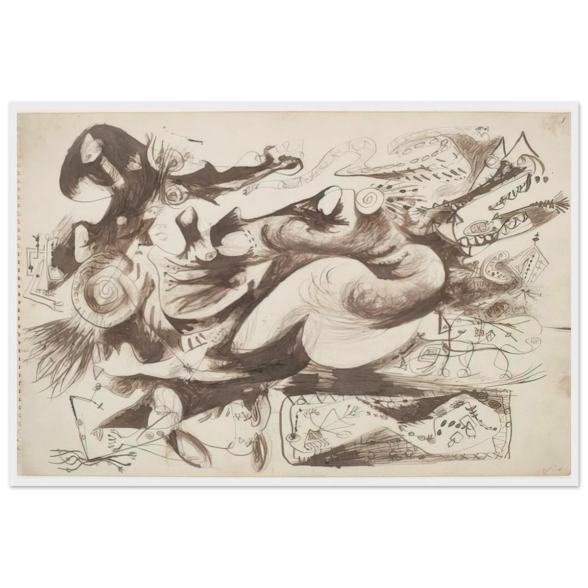 UNTITLED O CONNOR THAW 770 Framed Poster | Jackson Pollock Framed Prints Wall Art | Jackson Pollock Store