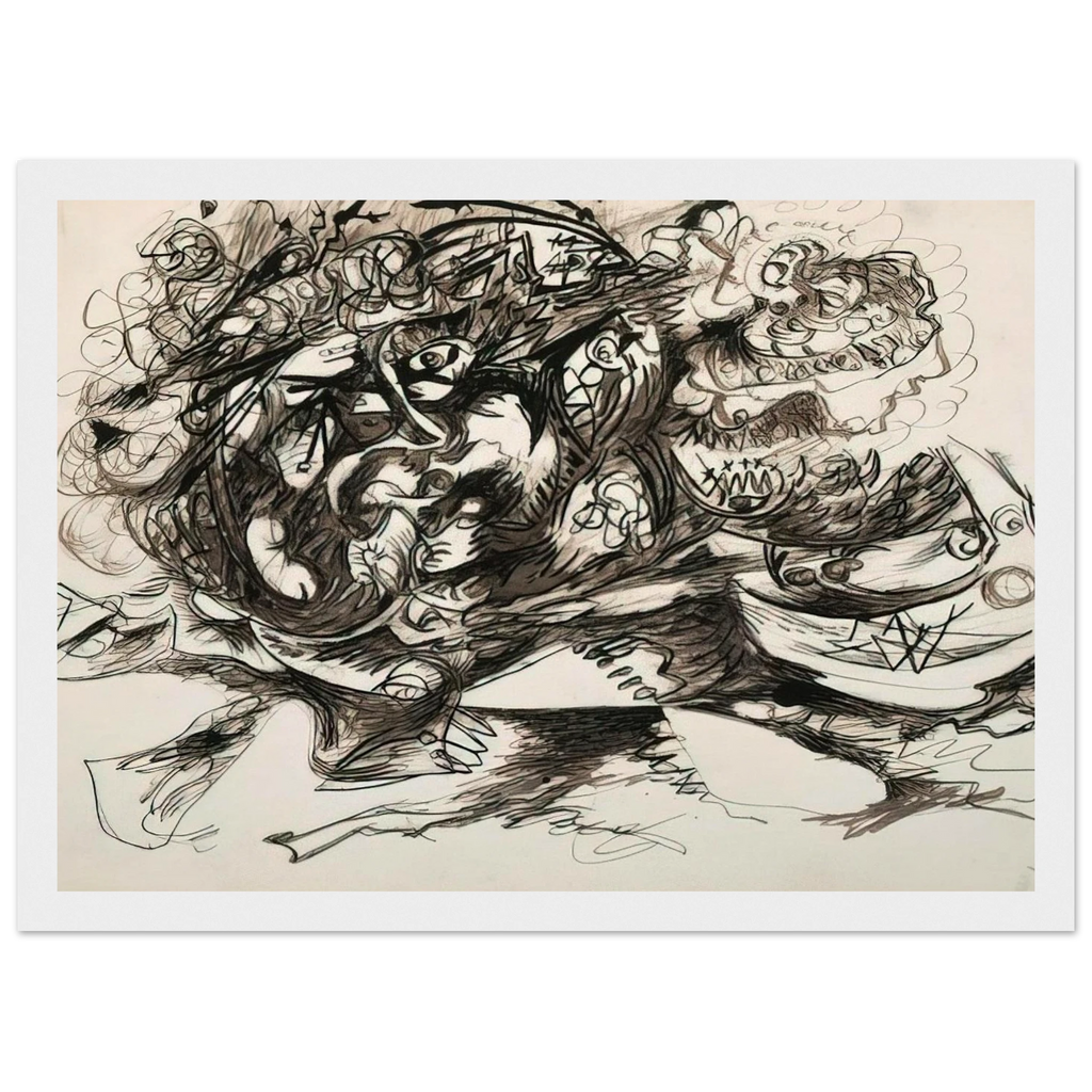 UNTITLED O CONNOR THAW 771 Framed Poster | Jackson Pollock Framed Prints Wall Art | Jackson Pollock Store