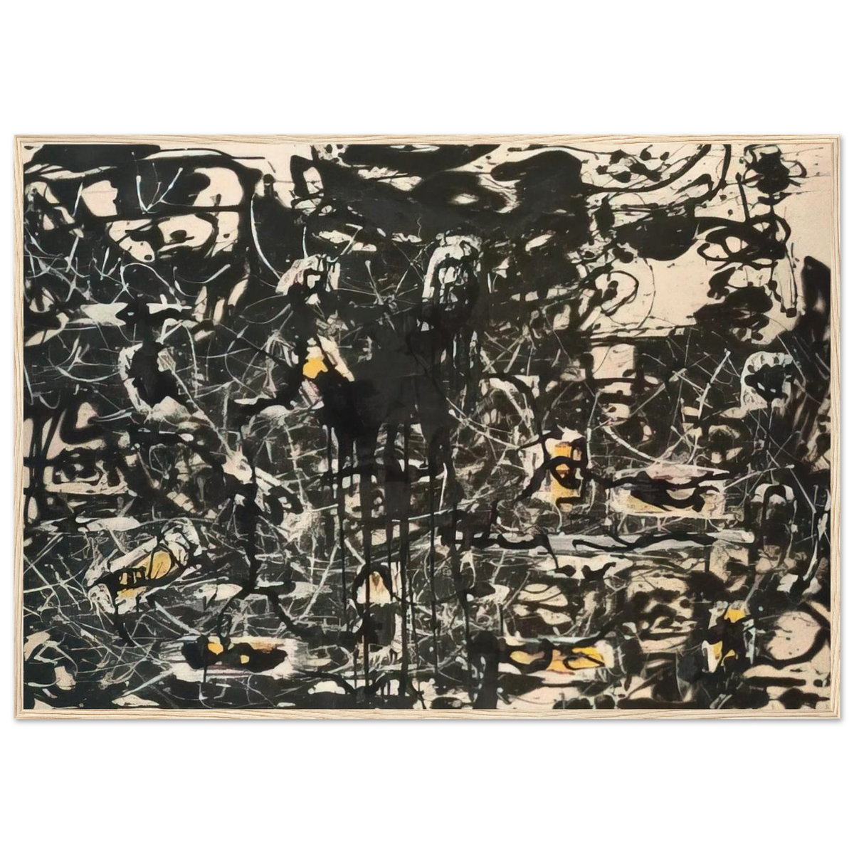 YELLOW ISLANDS Framed Poster | Jackson Pollock Framed Prints Wall Art | Jackson Pollock Store