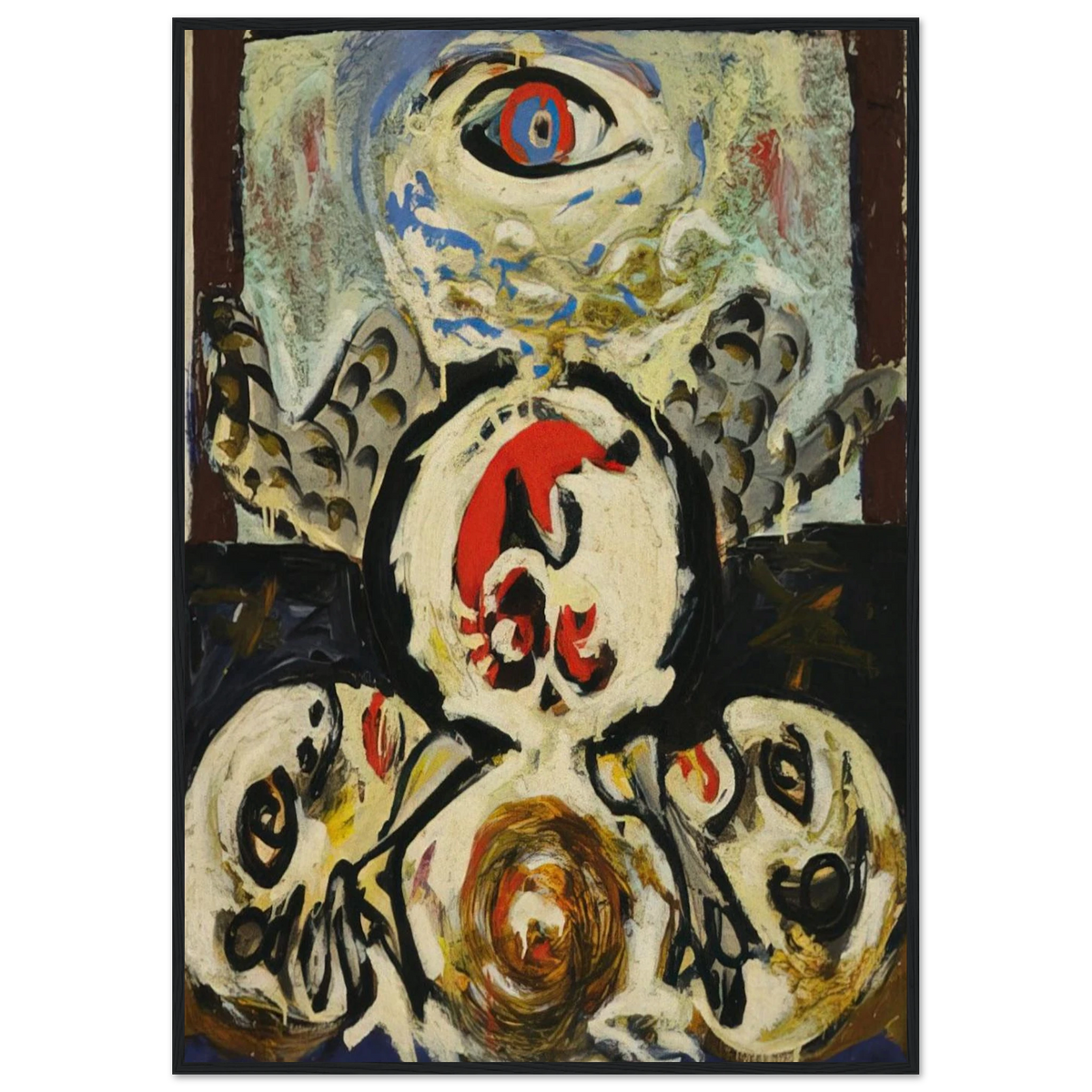BIRD 1941 Framed Poster | Jackson Pollock Framed Prints Wall Art | Jackson Pollock Store