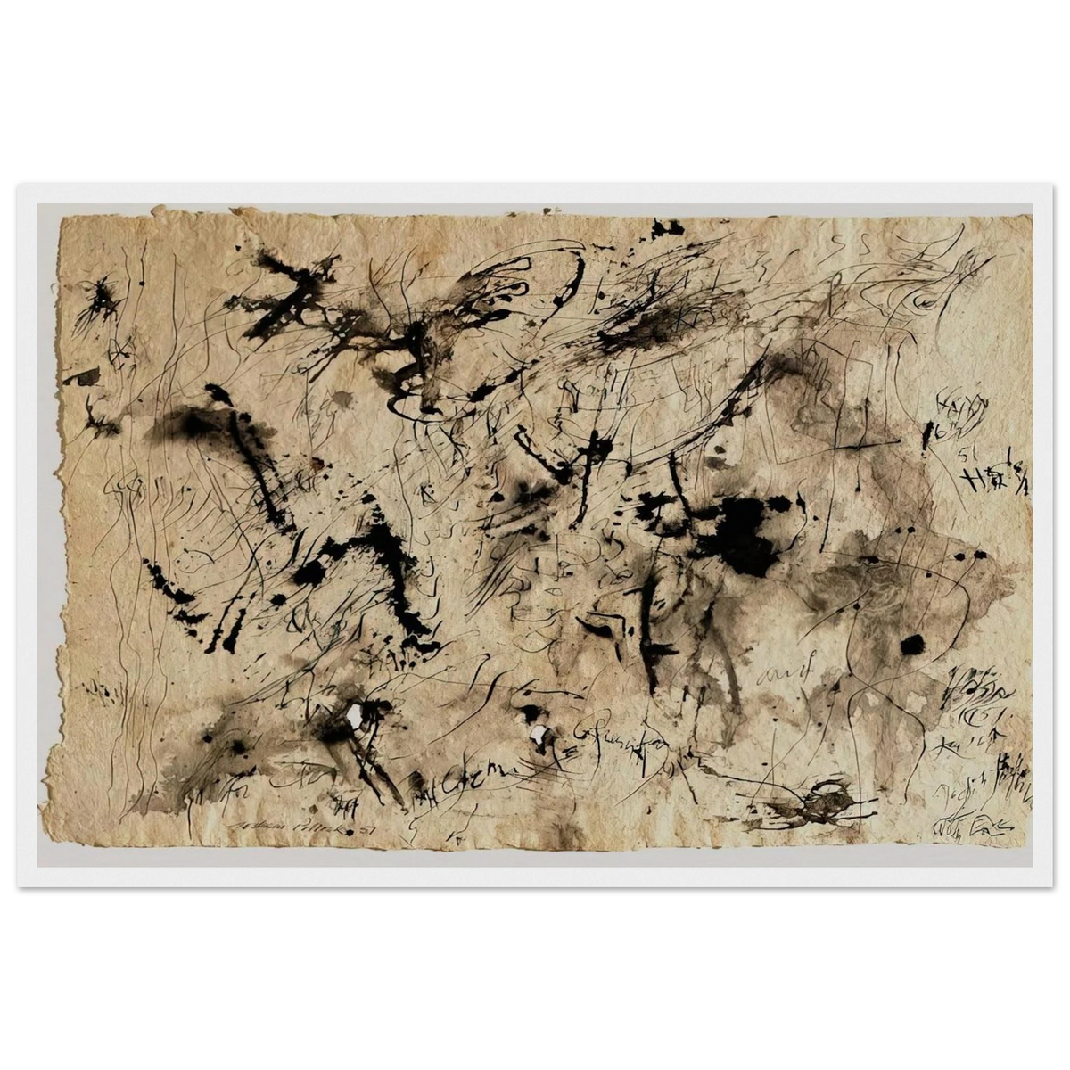 UNTITLED 1951 1 Framed Poster | Jackson Pollock Framed Prints Wall Art | Jackson Pollock Store