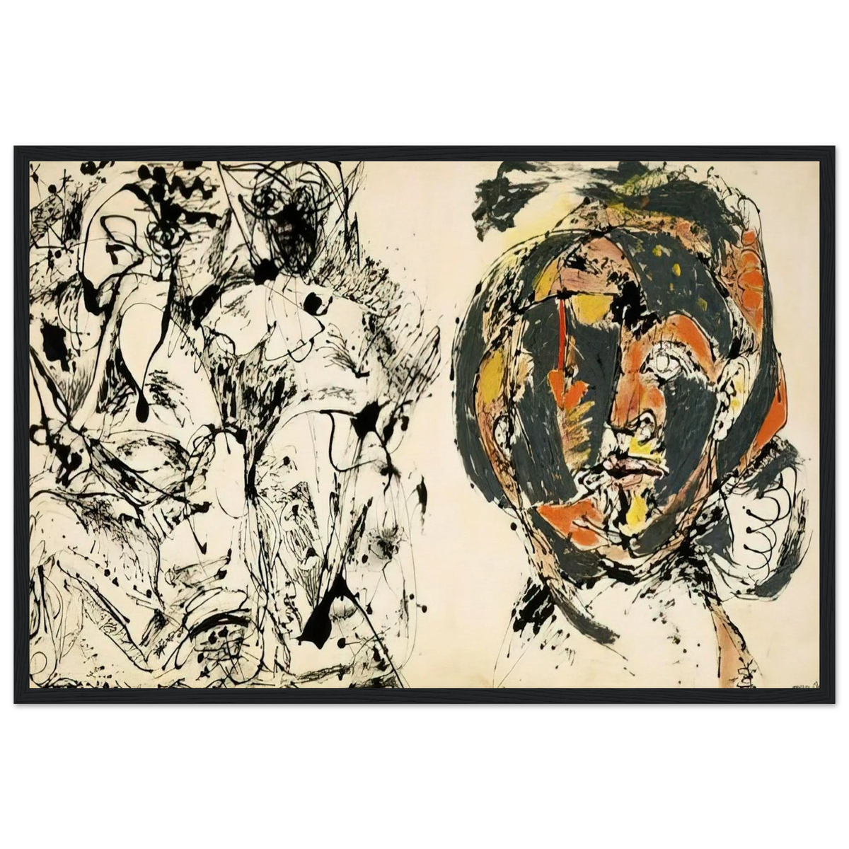 PORTRAIT AND A DREAM 1953 Framed Poster | Jackson Pollock Framed Prints Wall Art | Jackson Pollock Store