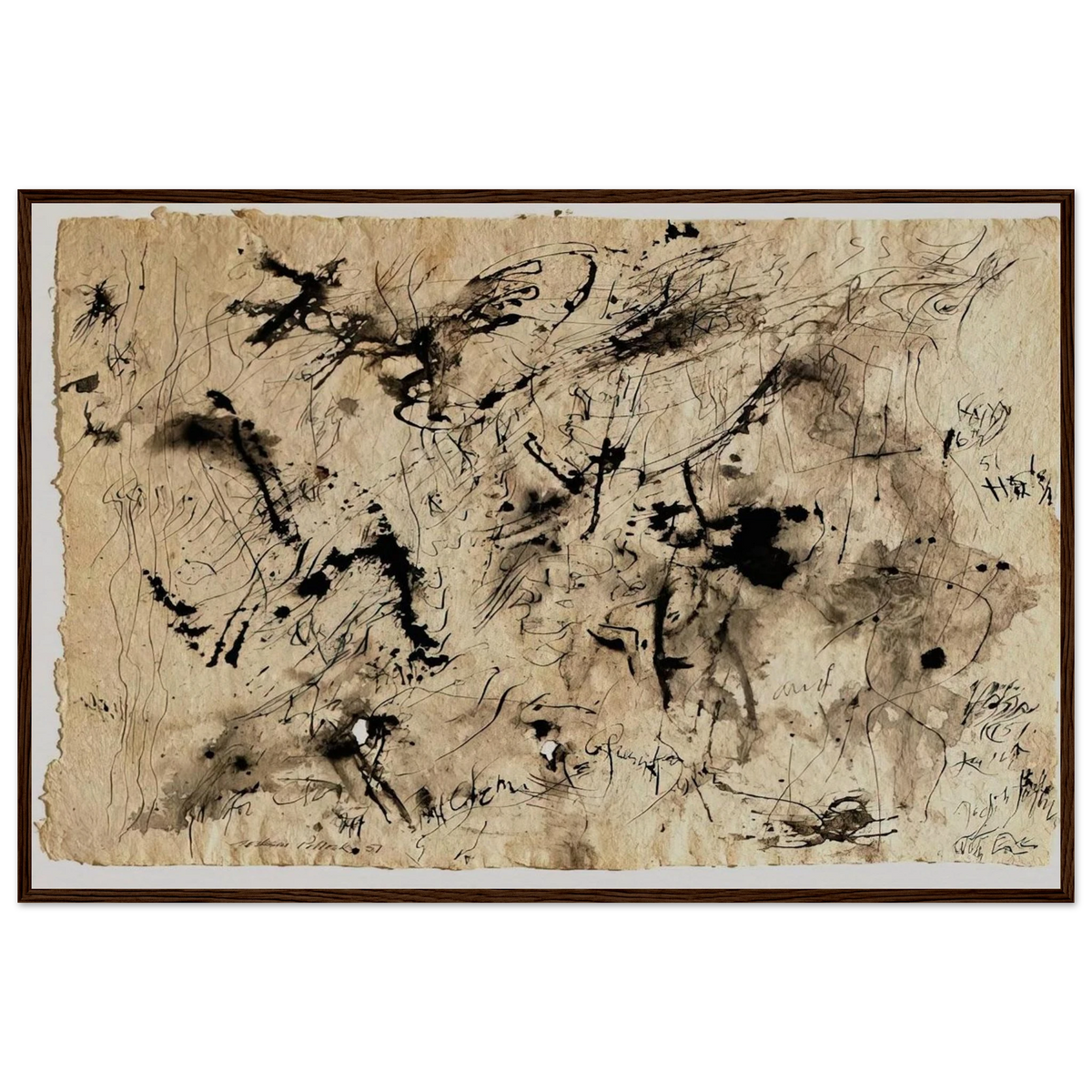 UNTITLED 1951 1 Framed Poster | Jackson Pollock Framed Prints Wall Art | Jackson Pollock Store