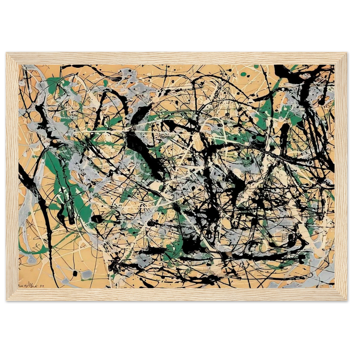 NUMBER 17 1949 Framed Poster | Jackson Pollock Framed Prints Wall Art | Jackson Pollock Store