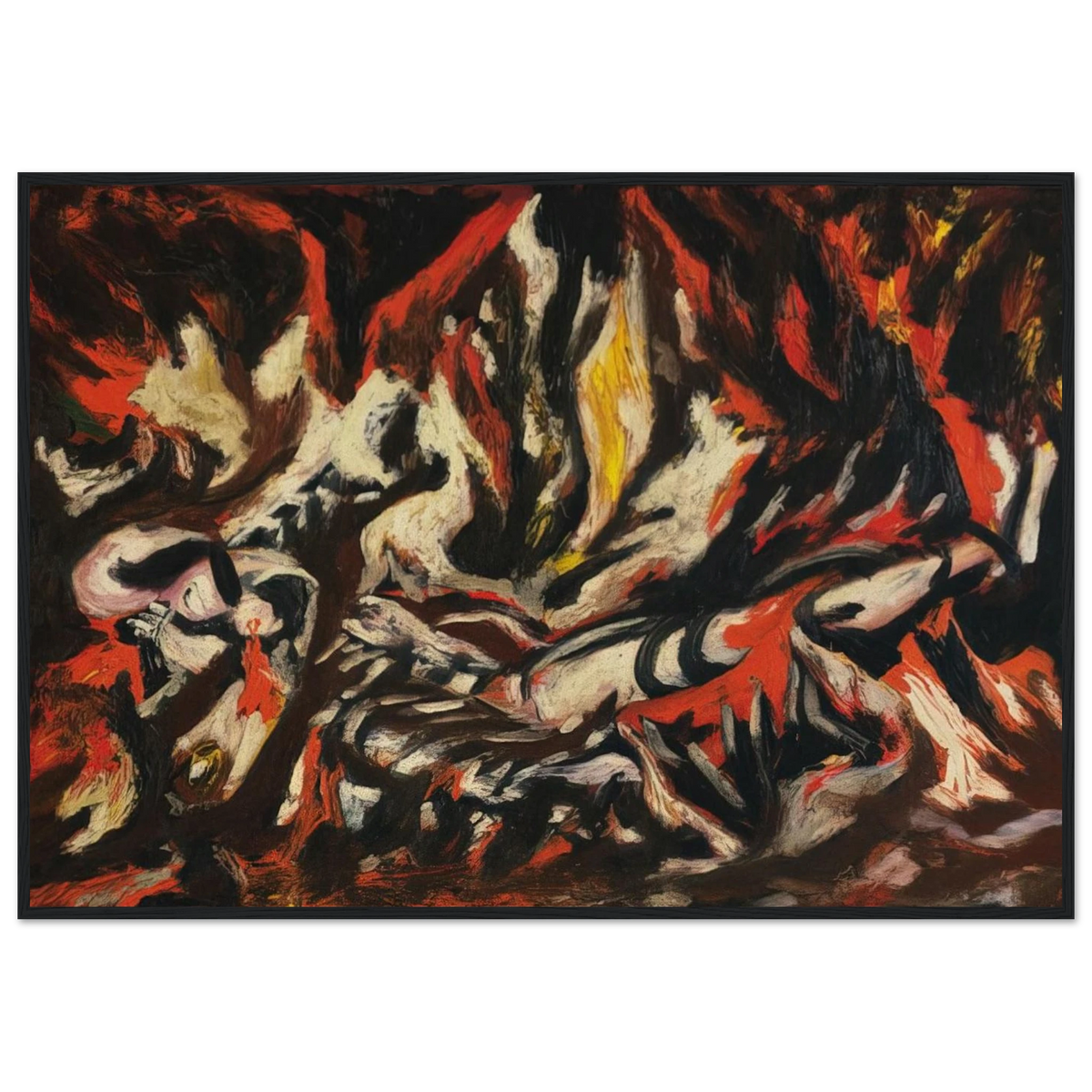 THE FLAME 1938 Framed Poster | Jackson Pollock Framed Prints Wall Art | Jackson Pollock Store