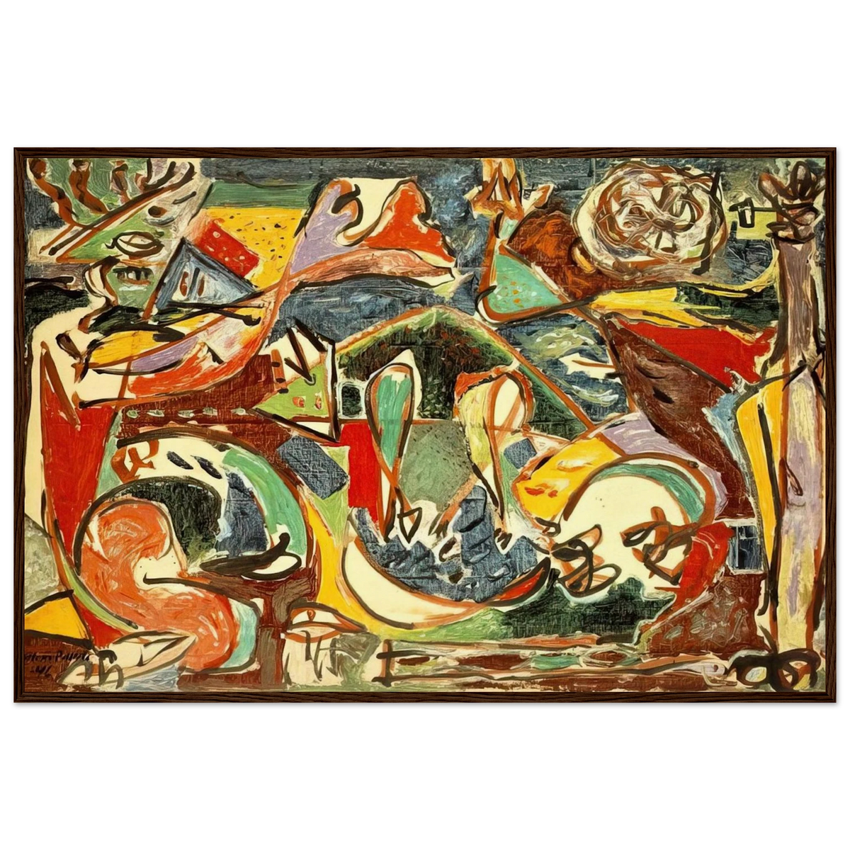 THE KEY Framed Poster | Jackson Pollock Framed Prints Wall Art | Jackson Pollock Store