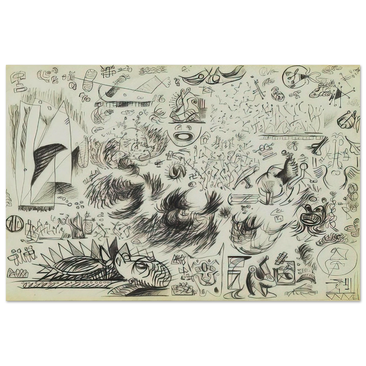 SHEET OF STUDIES 1941 Poster | Jackson Pollock Poster | Jackson Pollock Store