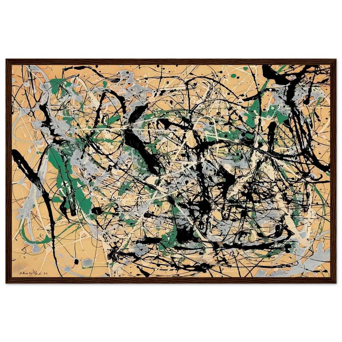 NUMBER 17 1949 Framed Poster | Jackson Pollock Framed Prints Wall Art | Jackson Pollock Store