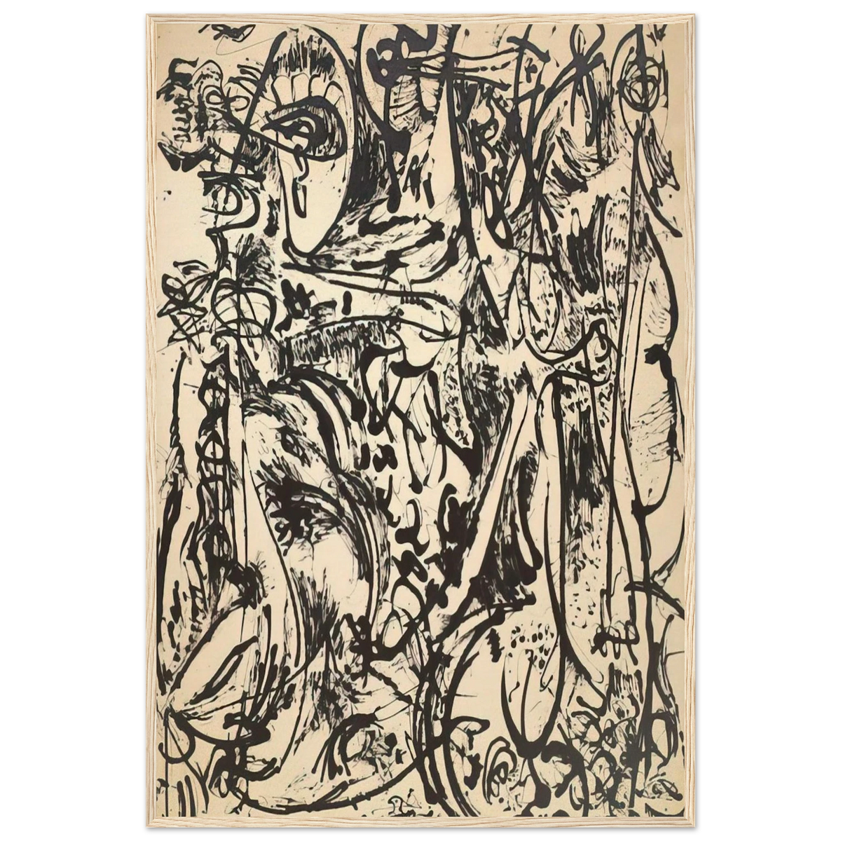 ECHO 1951 Framed Poster | Jackson Pollock Framed Prints Wall Art | Jackson Pollock Store