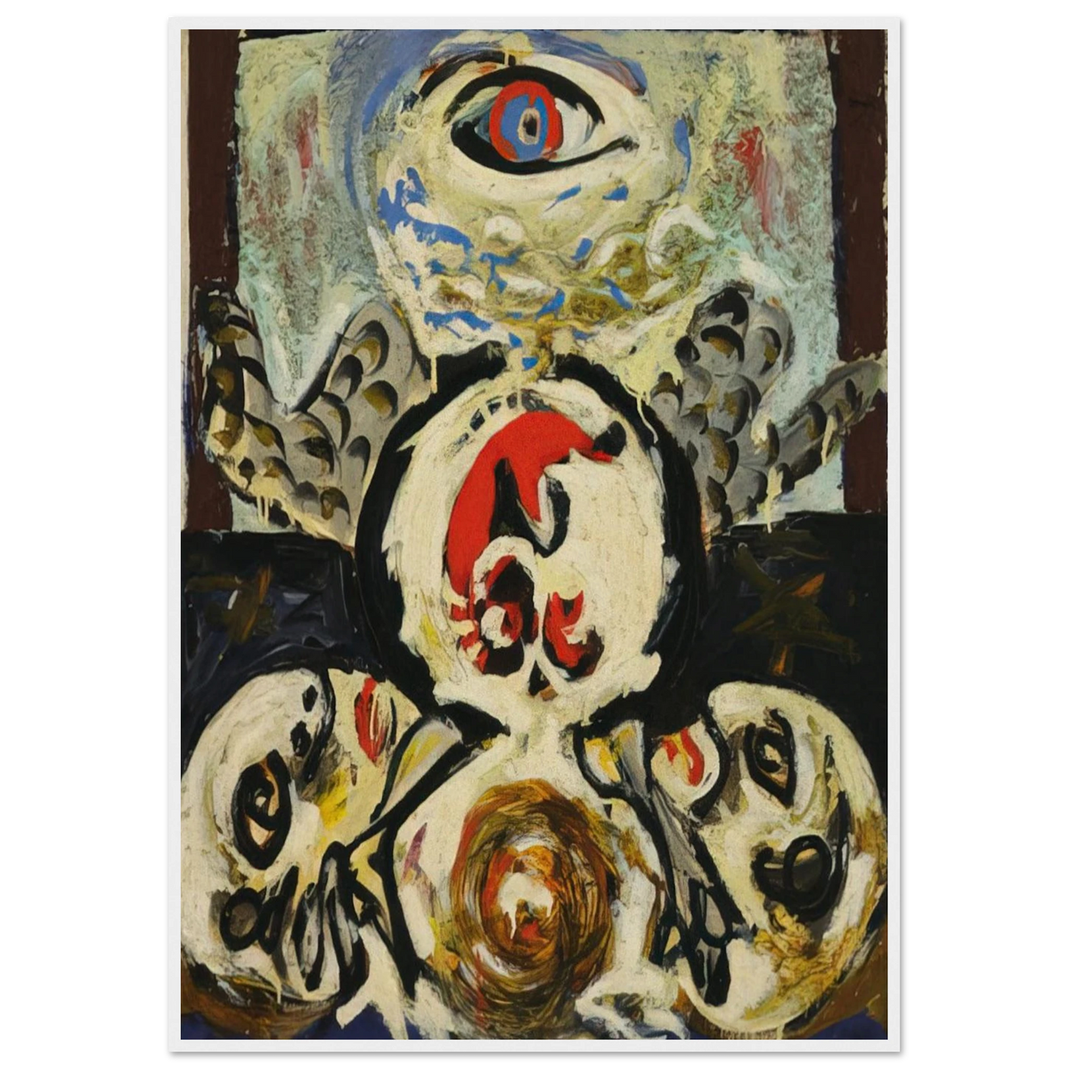 BIRD 1941 Framed Poster | Jackson Pollock Framed Prints Wall Art | Jackson Pollock Store