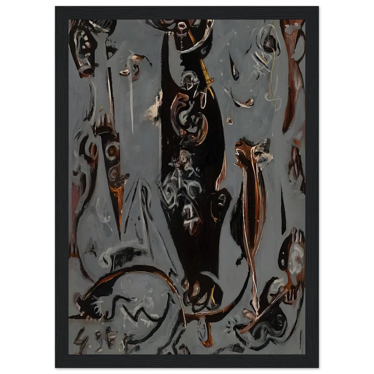 TOTEM LESSON 2 1945 Framed Poster | Jackson Pollock Framed Prints Wall Art | Jackson Pollock Store