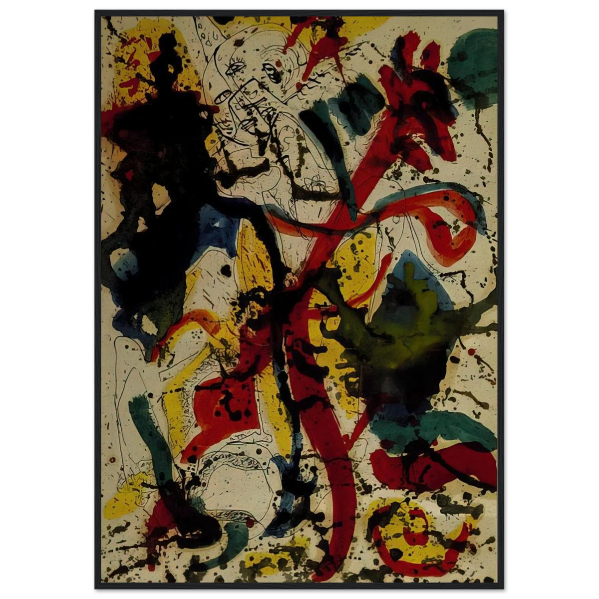 UNTITLED 1944 Framed Poster | Jackson Pollock Framed Prints Wall Art | Jackson Pollock Store