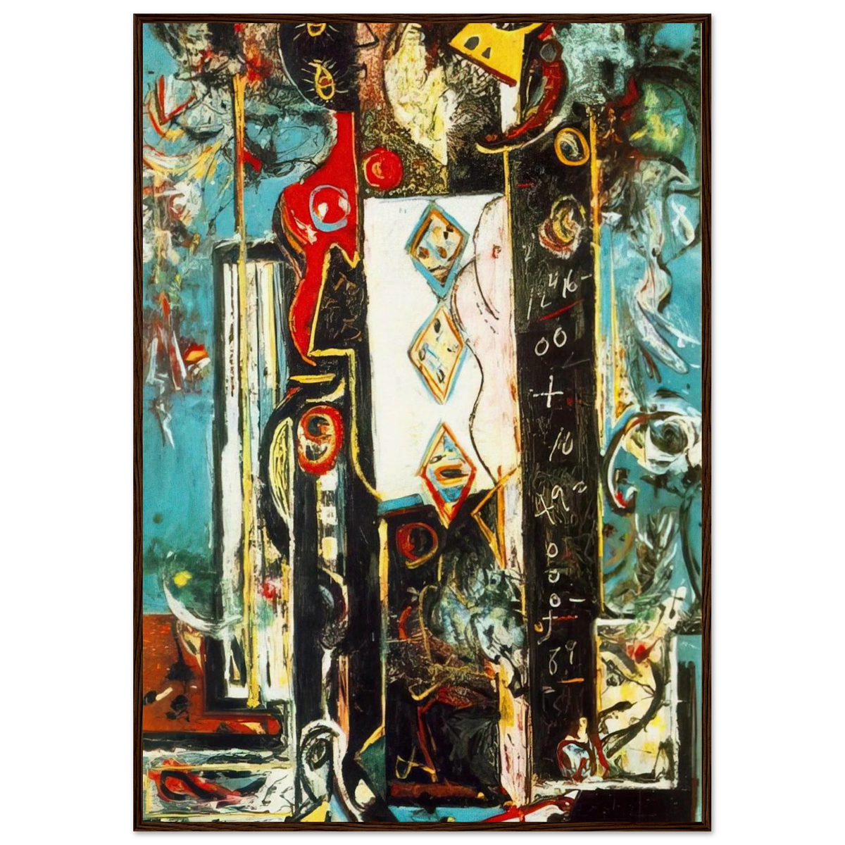 MALE AND FEMALE Framed Poster | Jackson Pollock Framed Prints Wall Art | Jackson Pollock Store