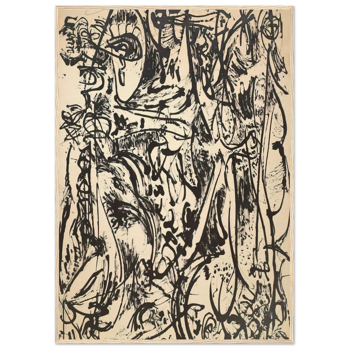 ECHO 1951 Framed Poster | Jackson Pollock Framed Prints Wall Art | Jackson Pollock Store