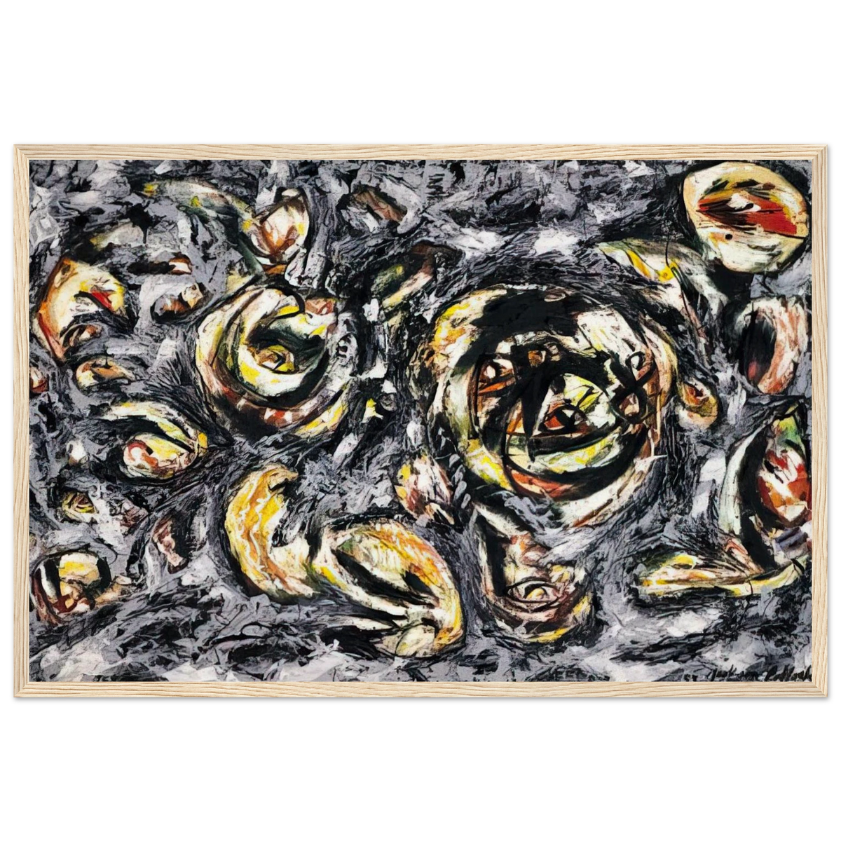 OCEAN GREYNESS 1953 Framed Poster | Jackson Pollock Framed Prints Wall Art | Jackson Pollock Store