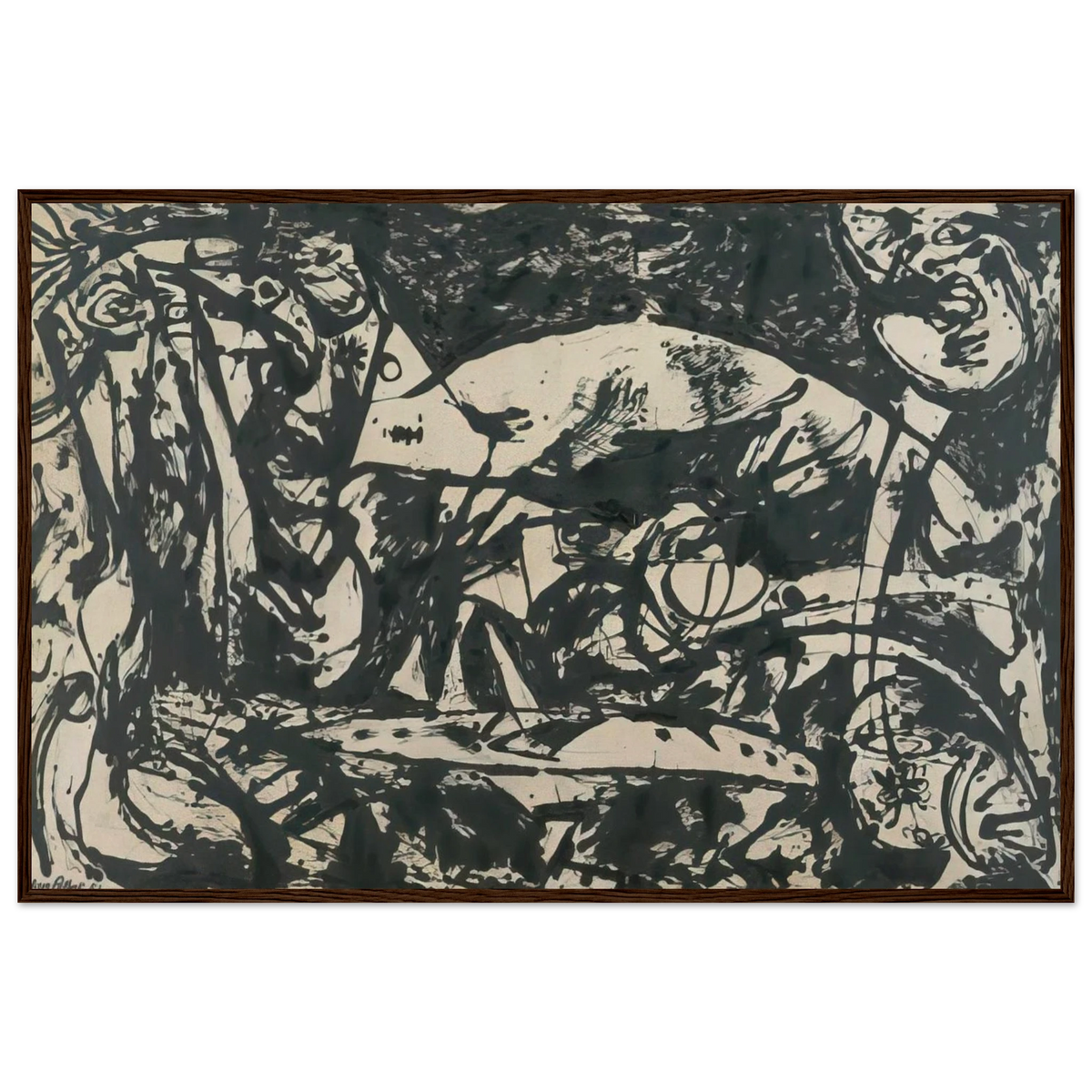 NUMBER 14 Framed Poster | Jackson Pollock Framed Prints Wall Art | Jackson Pollock Store