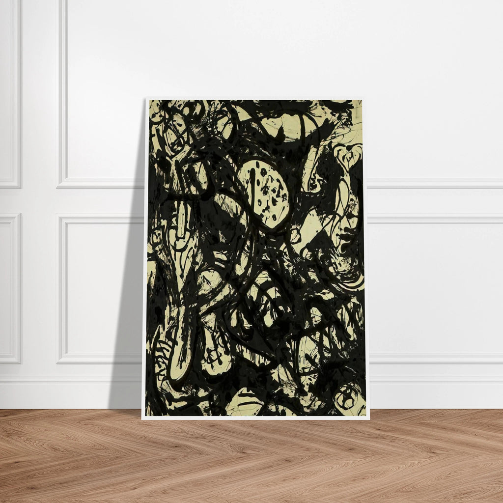 BLACK WHITE NUMBER 20 1951 Framed Poster | Jackson Pollock Framed Prints Wall Art | Jackson Pollock Store