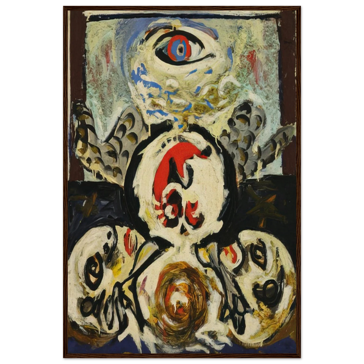 BIRD 1941 Framed Poster | Jackson Pollock Framed Prints Wall Art | Jackson Pollock Store