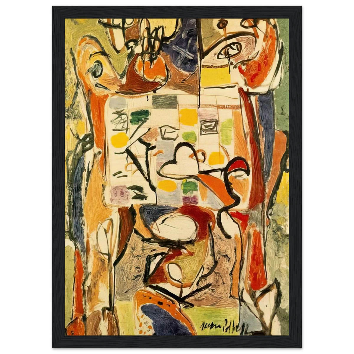 THE TEA CUP Framed Poster | Jackson Pollock Framed Prints Wall Art | Jackson Pollock Store