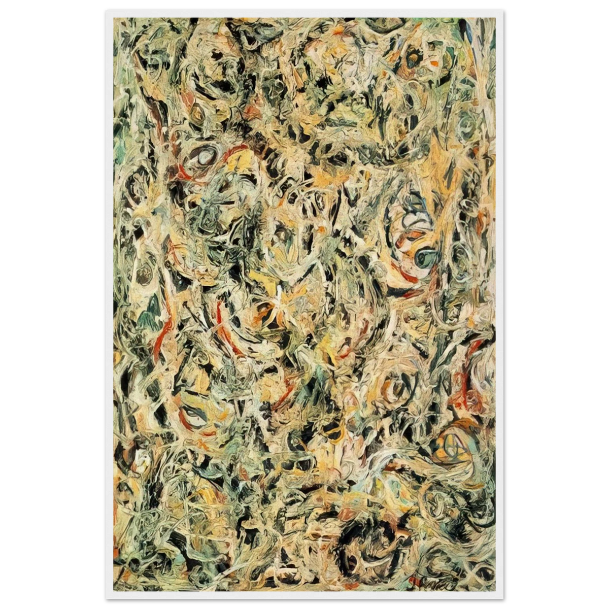 EYES IN THE HEAT 1946 Framed Poster | Jackson Pollock Framed Prints Wall Art | Jackson Pollock Store