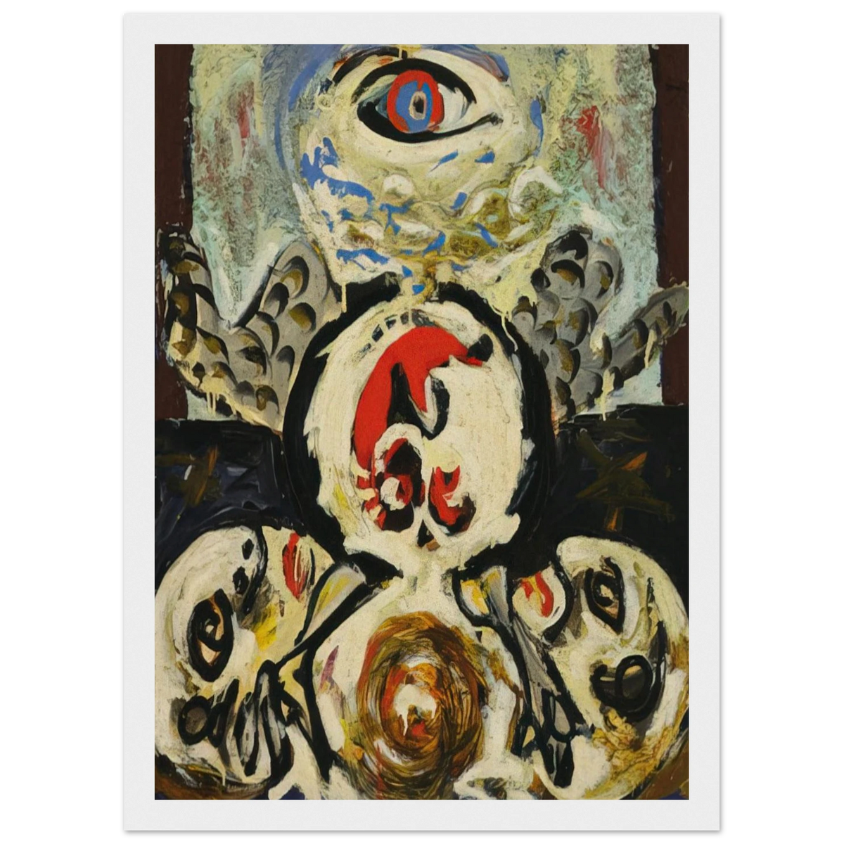 BIRD 1941 Framed Poster | Jackson Pollock Framed Prints Wall Art | Jackson Pollock Store