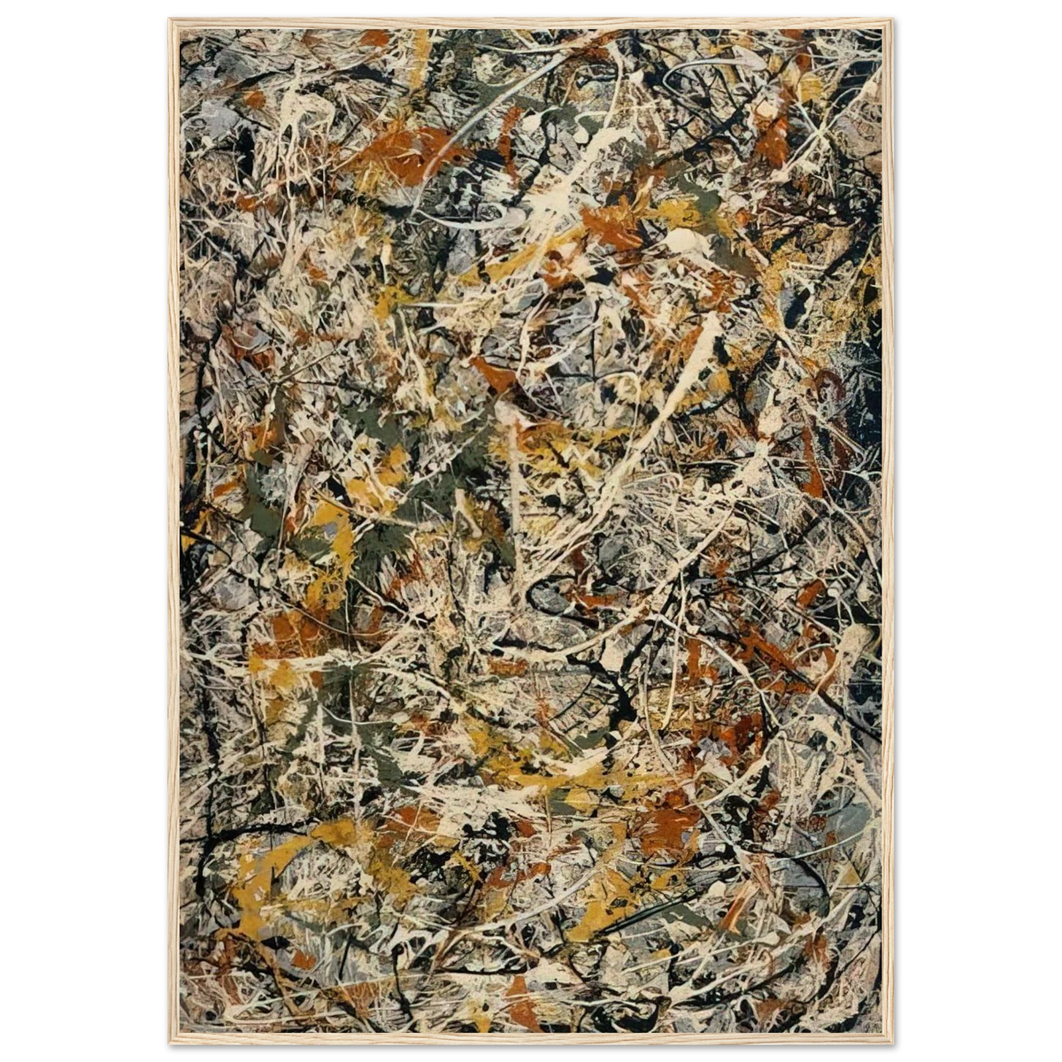 NUMBER 3 1 Framed Poster | Jackson Pollock Framed Prints Wall Art | Jackson Pollock Store