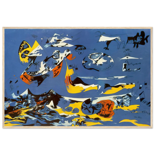 BLUE MOBY DICK Framed Poster | Jackson Pollock Framed Prints Wall Art | Jackson Pollock Store