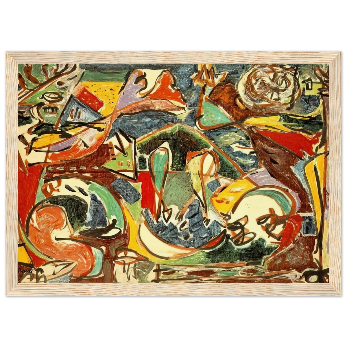 THE KEY Framed Poster | Jackson Pollock Framed Prints Wall Art | Jackson Pollock Store