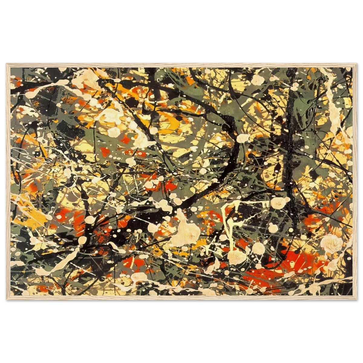 NUMBER 8 DETAIL Framed Poster | Jackson Pollock Framed Prints Wall Art | Jackson Pollock Store