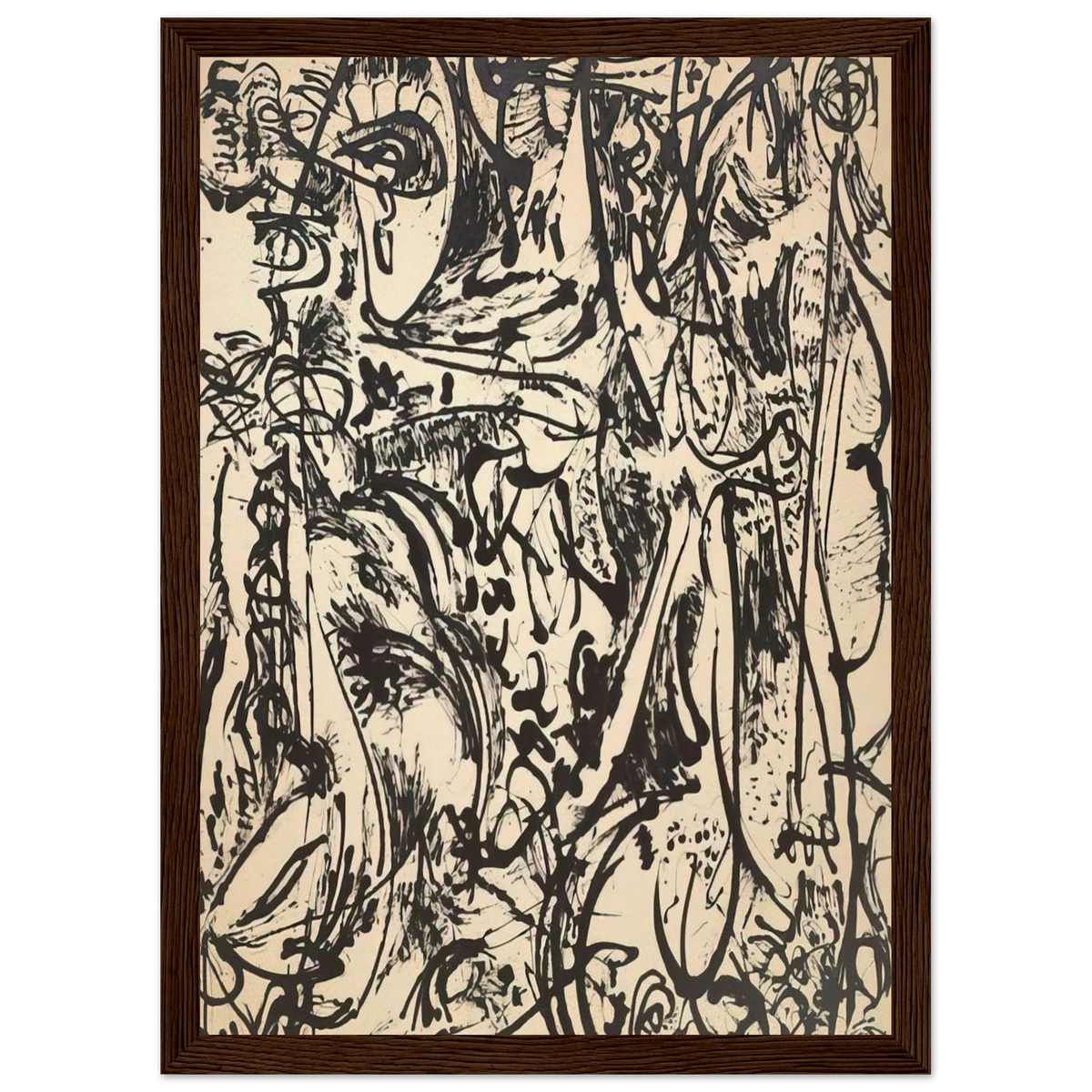 ECHO 1951 Framed Poster | Jackson Pollock Framed Prints Wall Art | Jackson Pollock Store