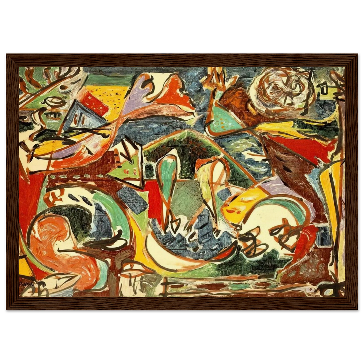 THE KEY Framed Poster | Jackson Pollock Framed Prints Wall Art | Jackson Pollock Store