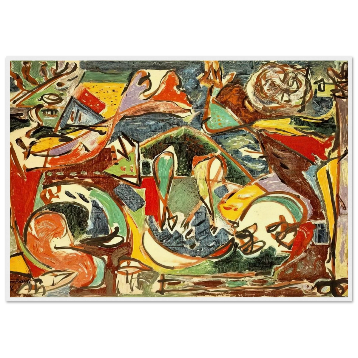 THE KEY Framed Poster | Jackson Pollock Framed Prints Wall Art | Jackson Pollock Store