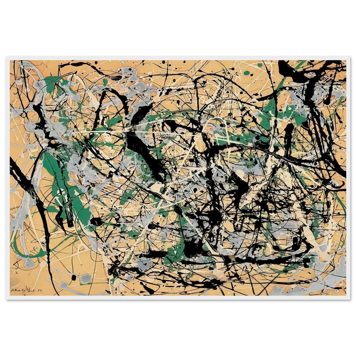 NUMBER 17 1949 Framed Poster | Jackson Pollock Framed Prints Wall Art | Jackson Pollock Store