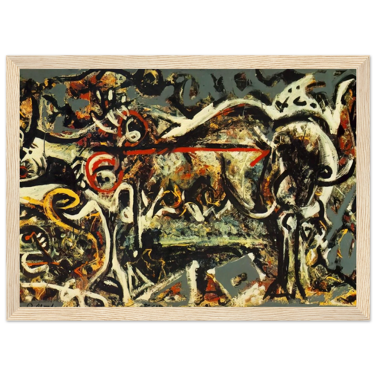 THE SHE WOLF Framed Poster | Jackson Pollock Framed Prints Wall Art | Jackson Pollock Store
