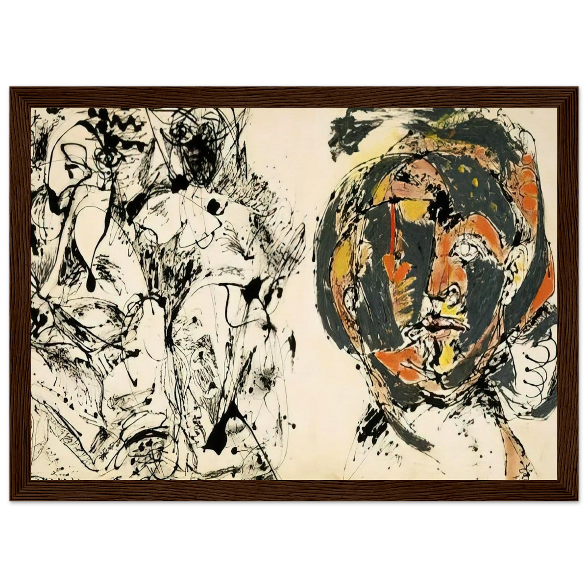 PORTRAIT AND A DREAM 1953 Framed Poster | Jackson Pollock Framed Prints Wall Art | Jackson Pollock Store