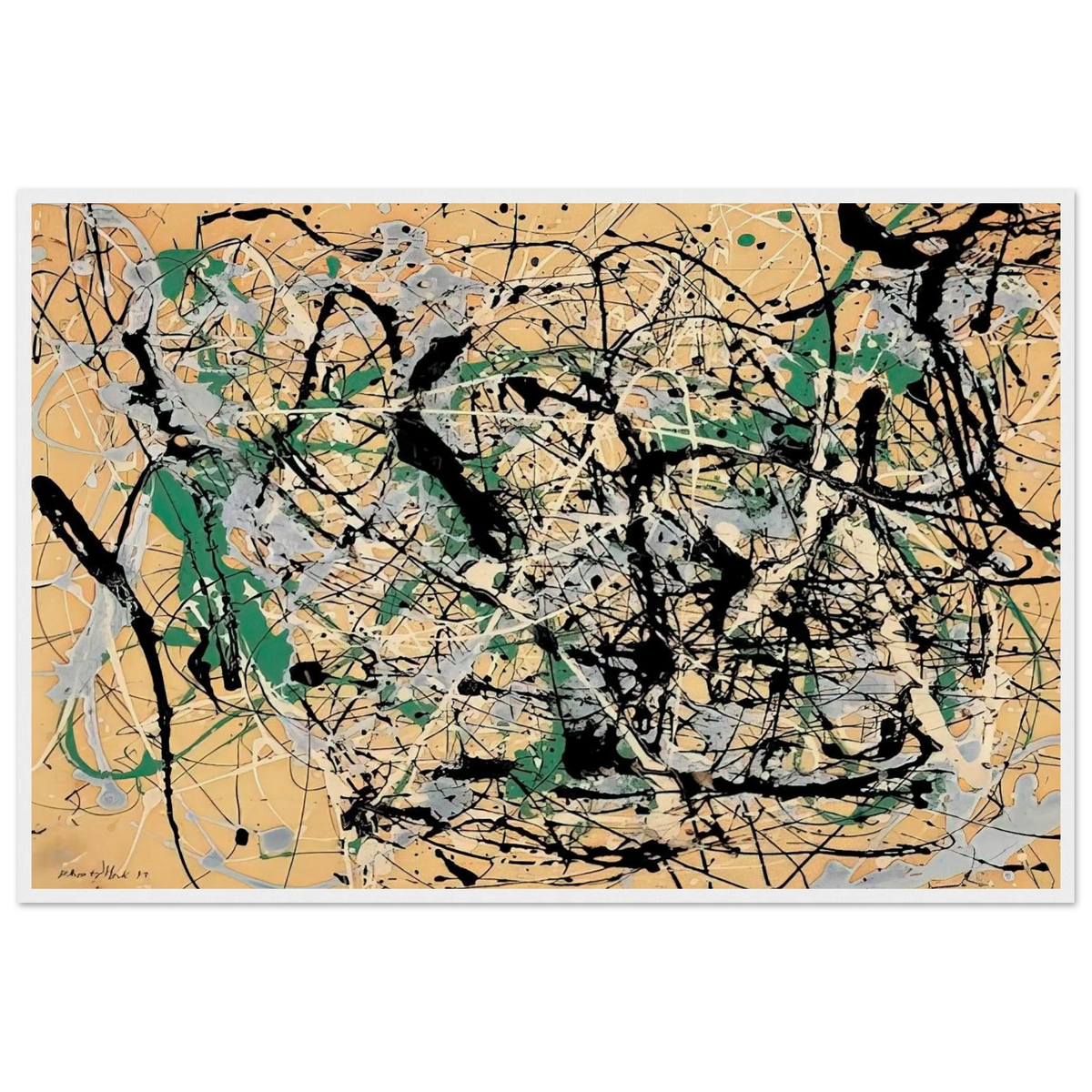 NUMBER 17 1949 Framed Poster | Jackson Pollock Framed Prints Wall Art | Jackson Pollock Store