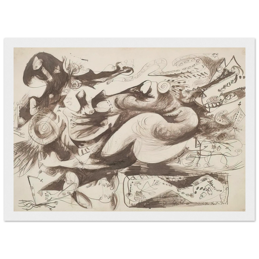 UNTITLED O CONNOR THAW 770 Framed Poster | Jackson Pollock Framed Prints Wall Art | Jackson Pollock Store