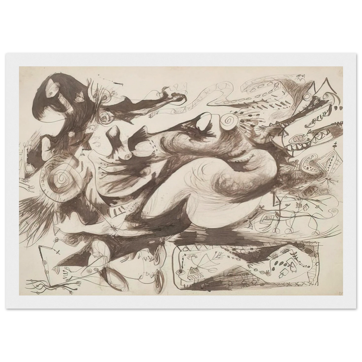 UNTITLED O CONNOR THAW 770 Framed Poster | Jackson Pollock Framed Prints Wall Art | Jackson Pollock Store
