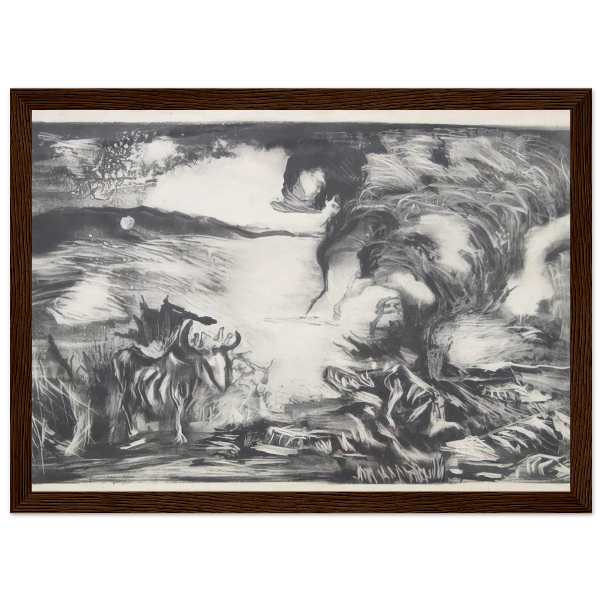 LANDSCAPE WITH STEER 1937 1 Framed Poster | Jackson Pollock Framed Prints Wall Art | Jackson Pollock Store