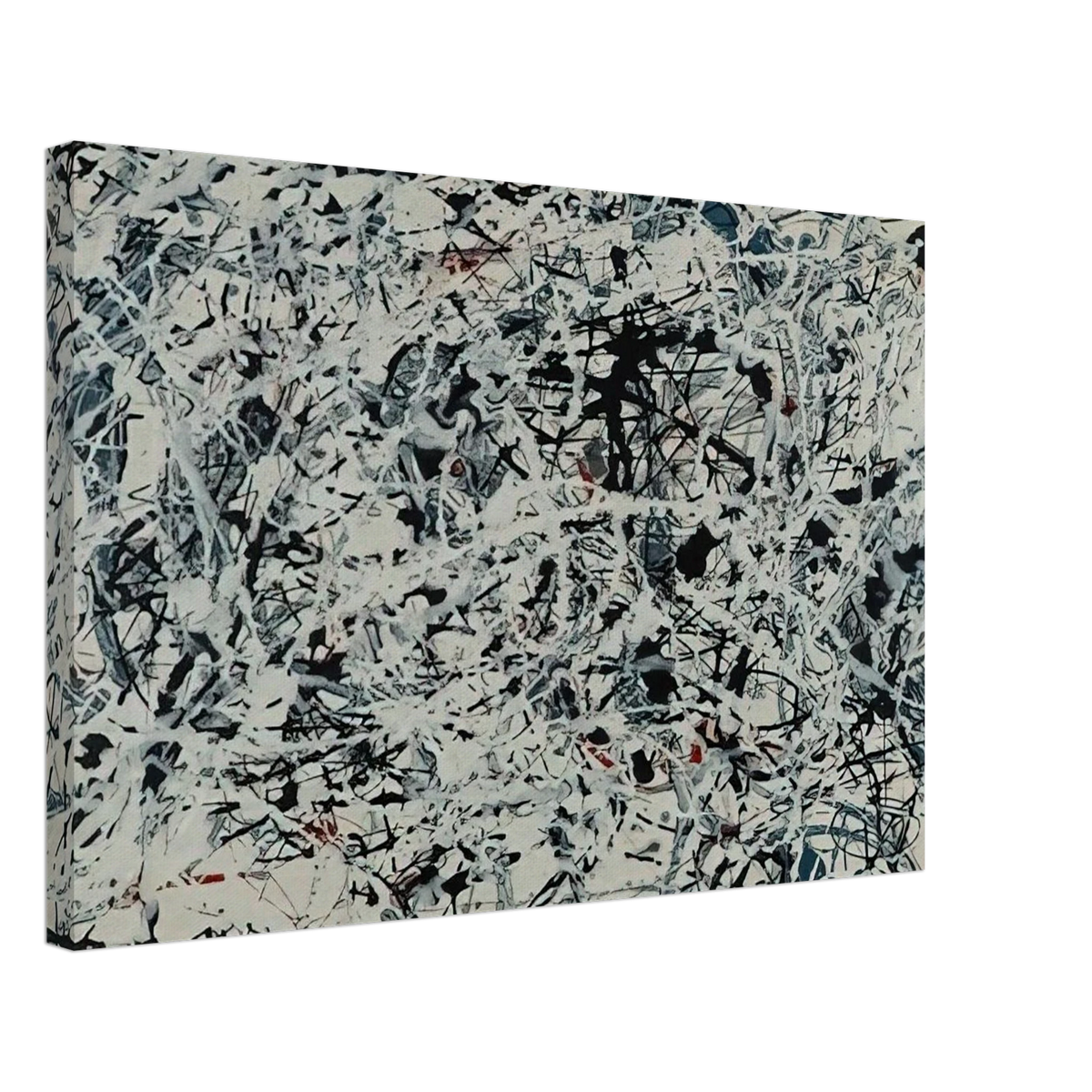 COMPOSITION WHITE BLACK BLUE AND RED ON WHITE 1948 Canvas | Jackson Pollock Canvas | Jackson Pollock Store