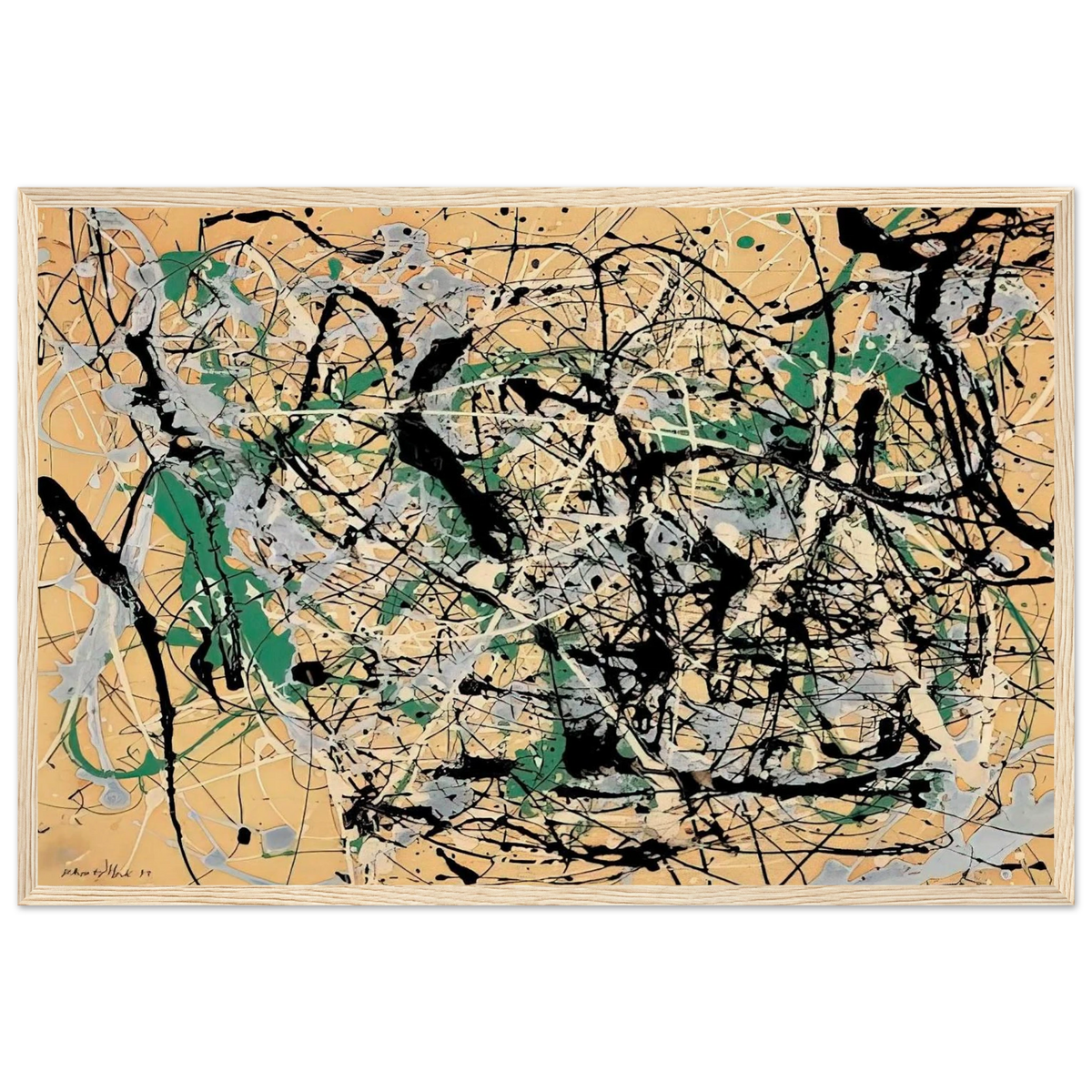 NUMBER 17 1949 Framed Poster | Jackson Pollock Framed Prints Wall Art | Jackson Pollock Store