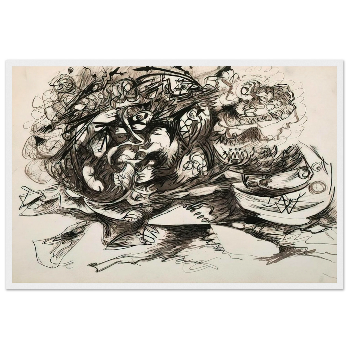 UNTITLED O CONNOR THAW 771 Framed Poster | Jackson Pollock Framed Prints Wall Art | Jackson Pollock Store