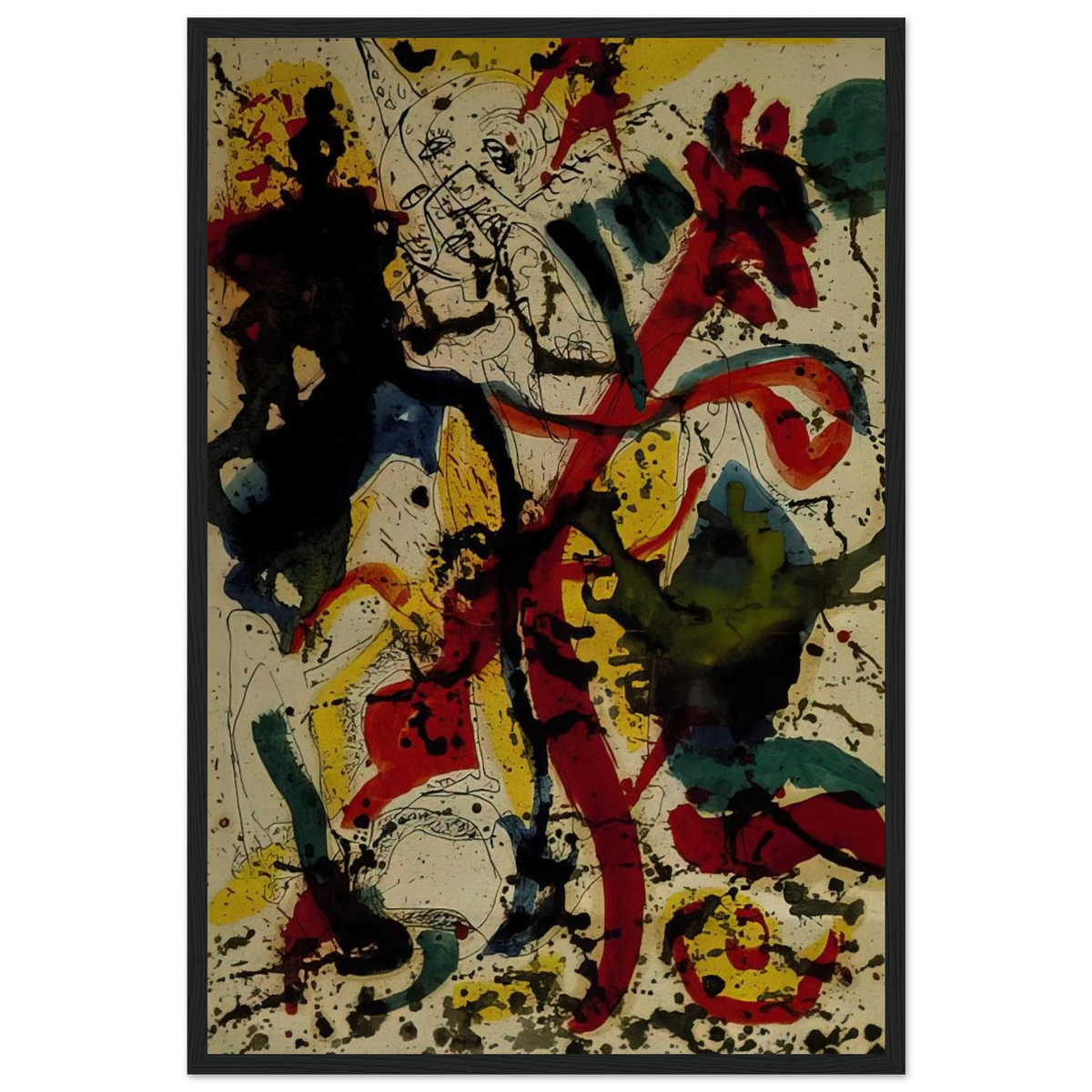 UNTITLED 1944 Framed Poster | Jackson Pollock Framed Prints Wall Art | Jackson Pollock Store